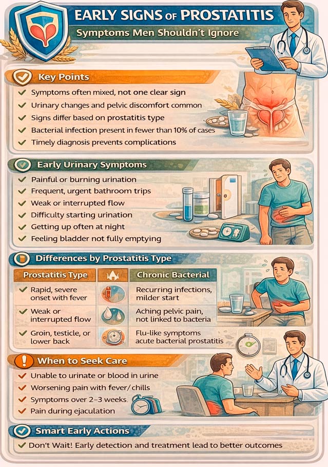 Tanda-tanda awal prostatitis: bagaimana mengenali gejala awal dan kapan ...